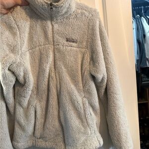 Columbia Soft Gray Fleece Jacket